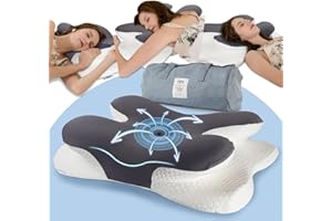 IDEA Nackenkissen Kopfkissen, Memory Foam Ergonomisches Orthopädisches Kissen, Kopfkissen Nackenschmerzen Testsieger, Nackenstützkissen Reisekissen Travel Neck Pillow, Nackenhörnchen Erwachsene