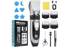 OTraki Maquina de Cortar Pelo Hombre, Maquina Afeitar Hombre, Hair Trimmer Inalámbrico con 4 Peines de Guía y Carga USB para Barbería y Uso en el Hogar, Negro