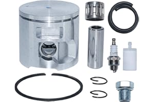 AUMEL 537293002 47mm Piston & Fuel Line Filter Kit for Husqvarna 455 Rancher 455 Chainsaw Parts w/Spark Plug Needle Bearing