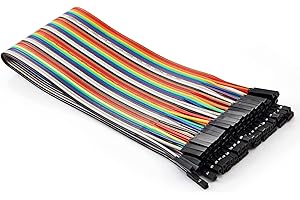 Chanzon 40 pièces 30 cm de long Femelle à Femelle Jumper wire Dupont Câble Ligne Connecteur 40 broches Multicolore pour Arduino Raspberry pi Planche À Pain Électronique Protoboard PCB Board