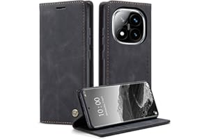 Monweicz Handyhülle für Xiaomi Redmi Note 14 Pro Plus 5G Hülle Premium Lederhülle Klappbar Flip Case Tasche Magnet Kartenfach Standfunktion Klapphülle Schutzhülle für Note 14 Pro Plus 5G - Schwarz