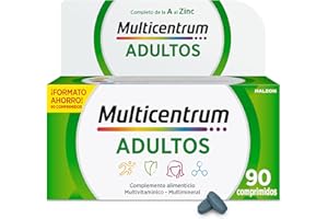 Multicentrum Complemento Alimenticio Multivitamínico y Multimineral para Adultos y Adolescentes, Sin Gluten, 90 Comprimidos
