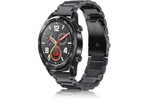 Fintie pasek kompatybilny z Huawei Watch 3/3 Pro/GT 2 Pro/GT/GT 2 / GT Active - zamiennik paska ze stali nierdzewnej, pasek do zegarka, metalowe, zapięcie