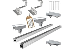 FIREND SET 2x PV-Module, Photovoltaik, Aufständerung, Dachhalterung, Befestigung, Halter, Halterung, Solar, Solarmodul, Solarpanel, PV Halter, Ziegeldach, Komplettset für 30-40 mm (Erweiterung)