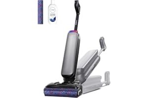 Tineco Floor One S7 Artist Aspiradora en seco y húmedo, Succión de 22 kPa, Diseño antienredos DualBlock - Secado rápido a 85 °C - 50 min de autonomía - Limpieza de Bordes por Ambos Lados