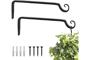 Bamworld växthängare 25 cm 2 pack robust inomhus utomhus hängande växthållare för hängkorgar väggkrok lyktor fågelmatare uteplats trädgård