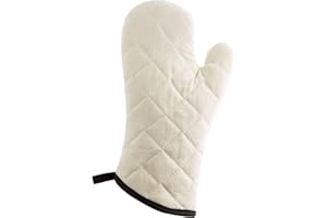 EXBRIECO, 1 o 2 Piezas de Guante de Horno, Manopla de Cocina, Resistente al Calor, Color Blanco, Protección para Las Manos, Antideslizante, Manopla de Cocina, Horno, Microondas, Talla Única