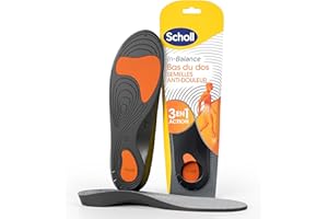 Scholl In-Balance Semelles Orthopédiques Homme & Femme pour Soulager les Douleurs au Bas du Dos avec Soutien Optimal de la Voûte Plantaire et Répartition de la Pression, Taille 42,5-45 - 1 paire