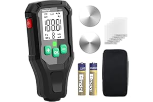 MASTFUYI Misuratore di Spessore della Vernice, Tester del Calibro di Profondità del Rivestimento Dell'automobile di Digital con Resol 0.1mil, Misuratore Portatile di Spessore della Vernice Misurazione F/NF