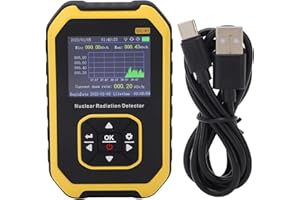 SEAFRONT Geigerzähler β γ X Echtzeitüberwachung 3 Modi Tragbares Digitales Radioaktives Detektionsmessgerät Nuklearstrahlungsdetektormonitor für Marmorfliesen