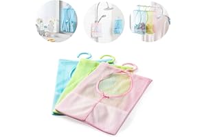 SYLBX Sac de Rangement Multifonctionnel Suspendu,3 Pcs Sac à Pinces à Linge,Sac en Filet Suspendu Filet,Durable,Utilisé pour Ranger les Pinces à Linge et les Jouets Dans la Cuisine et la Salle de Bain