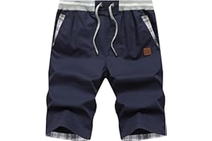 Djtnzdm Pantaloncini Uomo Cotone Cargo Estate Eleganti Casual Elastico Bermuda Chino Pantaloncini con Tasche