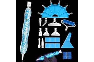 ‎TRHILLSBRAD Diamond Painting Accessory Pen, Diamond Painting Set, 6 Styles Metal Drill Pen Replacement Heads for 5D Diamond Painting Pens, Diamond Painting Tools & Accessories, in Luminous Diamond Art Pens