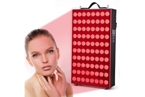 RINRI Lámpara de terapia de luz roja, 660 y 850 nm Dispositivo de terapia de luz roja avec 80 LEDs, Lámpara de fisioterapia infrarroja, soporte ajustable, se puede colgar, para el cuidado del cuerpo