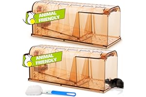 TAKRINK Pułapka na Myszy na żywo Zestaw 2 Bardzo Wrażliwych, łatwych w Użyciu Bezpiecznych Dla Zwierząt Domowych i Dzieci Wielokrotnego Użytku Pułapek na Myszy w Ogrodzie