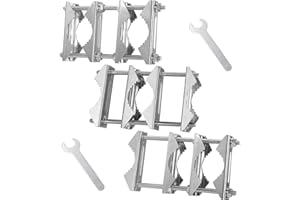 VANROUG Doppel-Mastschellen, V-Spannbackenblock, strapazierfähig, rostfrei, Mast-zu-Mast-Halterungs-Kit für TV, CB, Schinken, Rohr, Sonnenschirme, Zäune (3 Set)