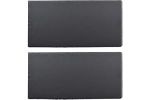 AOVNA 2 Pieces Reptile Basking Platform Tortoise Rock Plate Slate Reptile Food Dish Slate Habitat for Turtle Lizard Snake Chameleon, 24×12cm