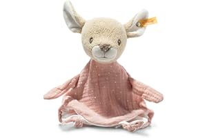 Steiff 242427 GOTS Raja Deer Comforter, Beige/Pink,30 cm