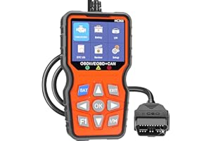 ‎BAKIBO bakibo OBD2 Diagnosegerät Auto, 10 EOBD Modi OBD-II Diagnosewerkzeuge Motor Fehlerauslesegerät und Umfassende Batteriediagnose auslesegerät Auto für VW Audi und alle OBD 2 Fahrzeuge ab 2003, Schwarz
