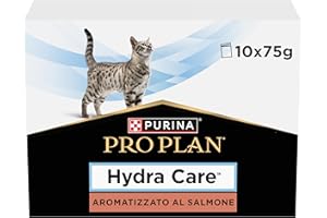 PURINA PRO PLAN Hydra Care per Gatti con problemi di idratazione, 6 Confezioni da 10x75g- (6 confezioni, Gusto Salmone)