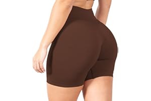 SMILODOX Sport Shorts Damen Amaze Pro, Seamless Blickdichte Radlerhose, Unsichtbarer Scrunch-Effekt, V-Shape High Waist Kurze Sporthose Biker Shorts Yoga Fitness Gym