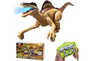 OBEST Juguete de Dinosaurio Teledirigido,2.4G Juguete de Dinosaurio Eléctrico Teledirigido con Detección de Gestos, con Caminar,Rugido y la Cabeza Sacudiendo Funciones,Regalos para Niños y Niñas