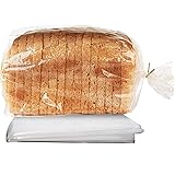 Reusable and Recyclable Loaf Bags for Home Baking Buns, Loafs, and Baguettes Keeping Them Fresh with Gold Twist Ties (150 Pac