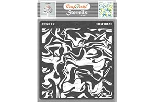 CrafTreat Texture Stencils for Crafts Reusable Vintage - Marble - Size: 15x15 cms - Texture Pattern Stencil for Furniture Painting - Background Stencils for Painting on Concrete, Canvas