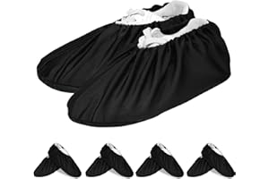 NebulaGlam 4 Paires Couvre-Chaussures Impermeable, Surchaussures Lavable, Couvre-Chaussures Antidérapantes Réutilisables, Couvre Protège Chaussures pour la Maison, le Bureau et le Laboratoire (A)
