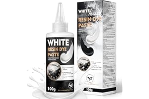 PROWITHLIN Pigment Blanc pour Résine Époxy – 100g Colorant Résine Epoxy Opaque Haute Concentration pour Résine UV, Peinture Époxy, Bijoux, Tables Rivière – Pâte Colorante Blanche pour Art en Résine