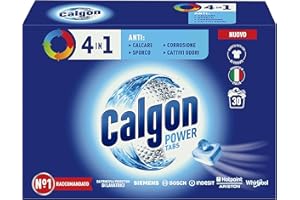 Calgon Powerball Tabs Anticalcare Lavatrice 1 Confezione da 30 Pastiglie