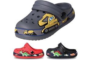 EDOTON Kinder Clogs und Pantoletten Weiche und Bequeme Gartensandalen Für Kinder Leicht rutschfest mit Niedlichen Muster Baby Hausschuhe （Unisex）