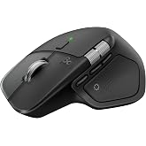 Logitech MX Master 4, ergonomik kablosuz fare, gelişmiş, g&uuml;&ccedil;l&uuml;, dokunma geri bildirimi, ultra hızlı kaydırma, USB-C &uuml;zerinden