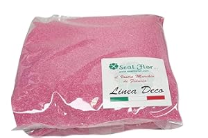 Seat Flor SRL® Sabbia Colorata, Sabbia per Decorazione vasi 0,5 mm Sacchetto da 1kg ca. (25 Colori Disponibili) (Fucsia)