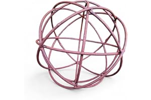 ‎BORNHÖFT Bornhöft Kugel mit Drahtkugel Vollmaterial 40 cm Edelrost Gartendeko Wetterfest Rost Ball Eisenkugel Gartenkugel rostige Dekoration für den Garten