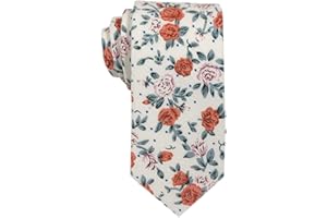 Mantieqingway Men's Krawatte mit Blumenmuster Necktie