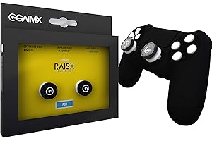 GAIMX RAISX PS5 PS4 Stick Control Aim-Hilfe/Zielhilfe - Aim-optimierer - Playstation 4 & 5 Zubehör- Thumbstick-Verlängerung mit auswechselbarem Grip-Caps