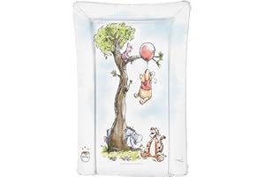 LITTLE POPPETS & CO Little Poppets Deluxe Unisex Baby Waterproof Changing Mat with Raised Edges - Winnie the Pooh & Piglet, L