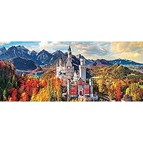 DCIDBEI Diamond Painting 5D Paesaggio Germania 50x40cm: Quadro Con Castello, Puzzle Di Strass Per Adulti E Bambini, Kit Completo