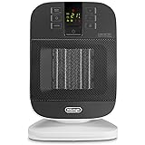 De'Longhi HFX60V20 Termoventilatore Verticale, Tecnologia Ceramica, Silenzioso, 2 Livelli di Potenza, Ventilazione Estiva, TI