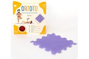 ORTOTO Premium Single Sensory Massage Mat, Puzzle mat, Orthoepedic - Manual Massage Mat (Spikes - Lavander)