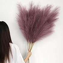 Decorazione Pampas Secca 6 Pezzi 113cm - Erba Artificiale Per Vaso, Stile Boemo - Foto 4