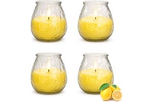 Price's Candles Citronella Outdoor Candles Pack of 4 Garden Jar Candles Long Burning Citronella Candles for BBQ Picnic Campin