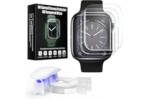 KOPRATION Apple Watch 44mm 6/SE/5/4 Screen Protector - Bubble Free, Tempered Glass Clear Flexible Curved Full Coverage (3 Pack)