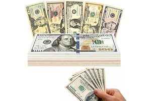 Spel pengar Dollar sedlar, 180 ark sedlar, dollar sedlar, bland 1 $, 5 $, 10 $, 20 $, 50 $, 100 $, rekvisita money, spelspengar dollar, för match, räkning och valutkunskap