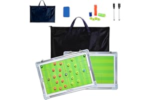 RoseFlower Pizarra Magnetica Futbol, Pizarra Futbol Entrenador, Tablero de Tácticas de Fútbol con Imanes Lapiceros, Carpeta Táctica Magnéticas de Futbol para Entrenadores y Arbitros