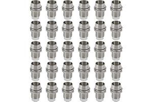 Create idea Lot de 30 supports LED en métal de 5 mm pour diodes électroluminescentes, support de montage à clip pour indicateur LED Argenté