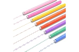 AECHY Penne Curve Colorate per Appunti, Pennarelli Doppia Punta con 5 Forme di Curve e Linee Sottili 8 Colori, Set Pennarelli Evidenziatori Curve, per Bambini, Diario, Album di Ritagli (Arcobaleno)