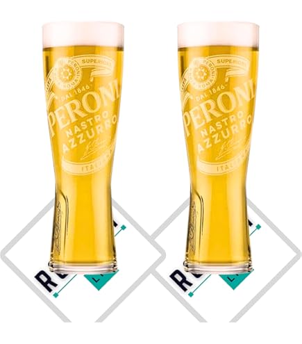 2 Peroni Signature Half Pint Glasses Brand New 100% Genuine - Foto 8