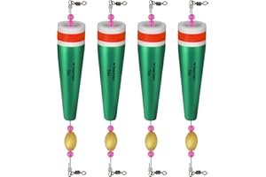 THKFISH Flotadores de Pesca Mar Boyas de Pesca Tope Silicona Pesca Flotadores Que Hacen Estallar Ponderados 4 Piezas Naranja,Verde,Amarillo